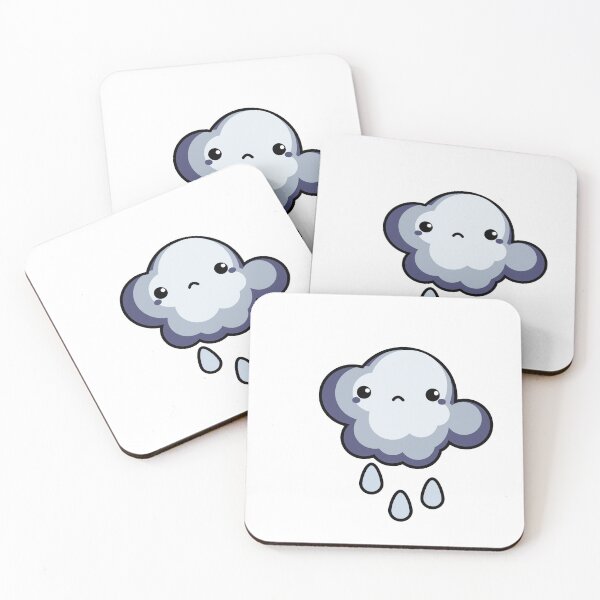 Item preview, Sad Rain Cloud Sticker | Cute Kawaii Crying Cloud designed and sold by randomblink.