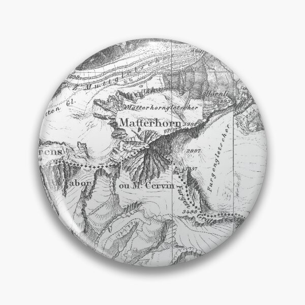 Item preview, Old topographic map of Matterhorn designed and sold by Karol Majewski.