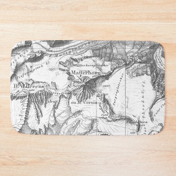 Item preview, Old topographic map of Matterhorn designed and sold by Karol Majewski.