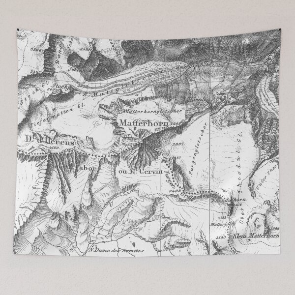Item preview, Old topographic map of Matterhorn designed and sold by Karol Majewski.