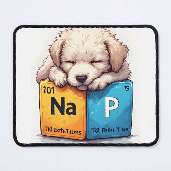 Item preview, Nap Chemistry Pun Golden Retriever – Periodic Table Science Humor designed and sold by owi-art.