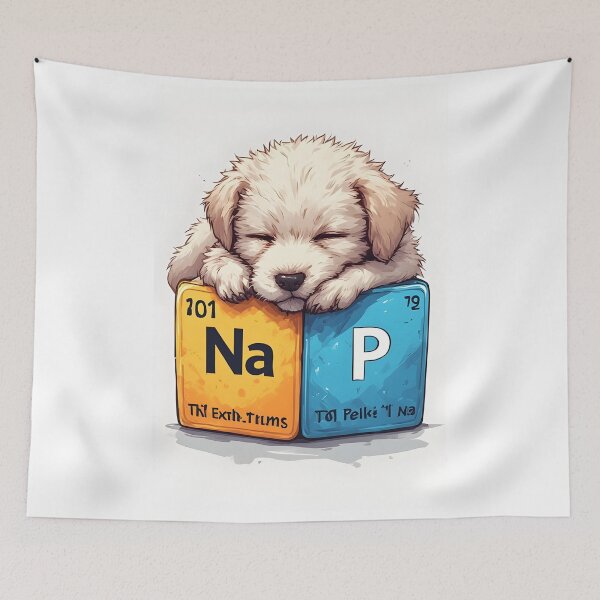 Item preview, Nap Chemistry Pun Golden Retriever – Periodic Table Science Humor designed and sold by owi-art.