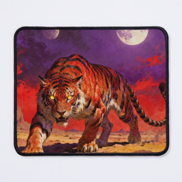 Item preview, Tiger Under Twin Moons designed and sold by HabitableMoons.