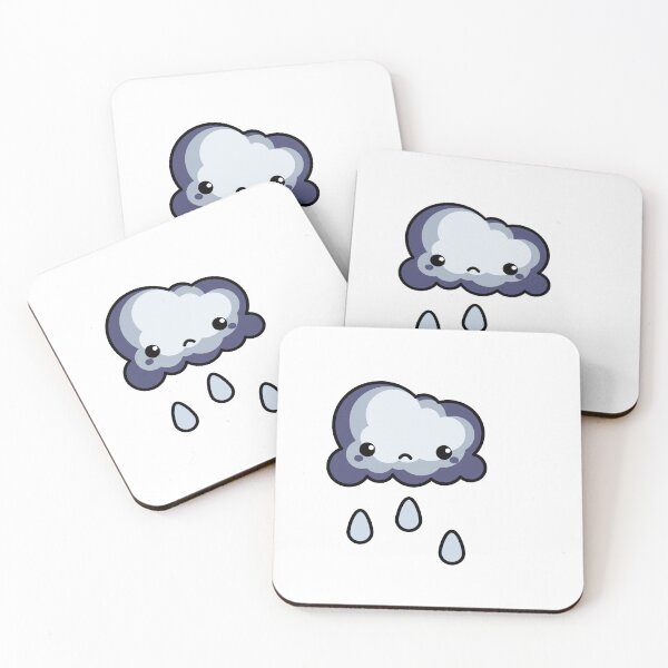 Item preview, Cute Sad Rain Cloud Sticker | Kawaii Crying Cloud Aesthetic designed and sold by randomblink.