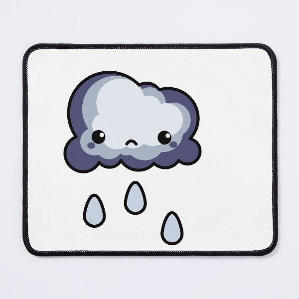 Item preview, Cute Sad Rain Cloud Sticker | Kawaii Crying Cloud Aesthetic designed and sold by randomblink.