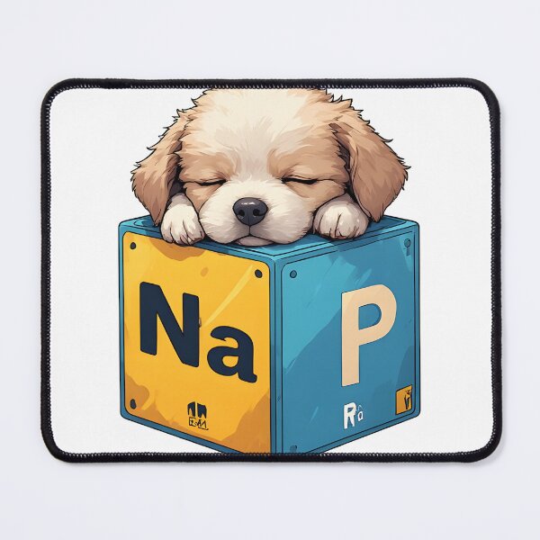 Item preview, Nap Chemistry Pun Golden Retriever – Periodic Table Science Humor designed and sold by owi-art.