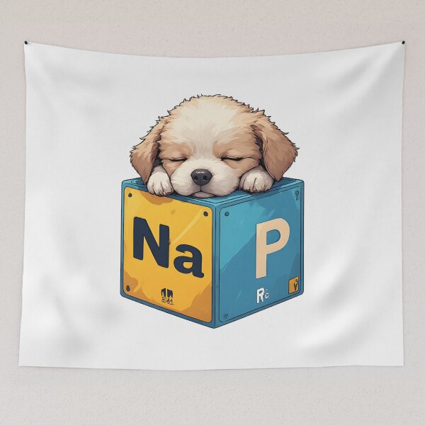 Item preview, Nap Chemistry Pun Golden Retriever – Periodic Table Science Humor designed and sold by owi-art.