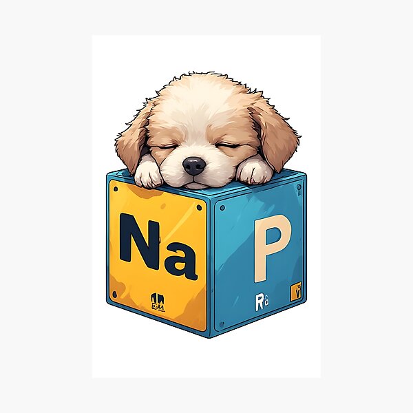 Item preview, Nap Chemistry Pun Golden Retriever – Periodic Table Science Humor designed and sold by owi-art.