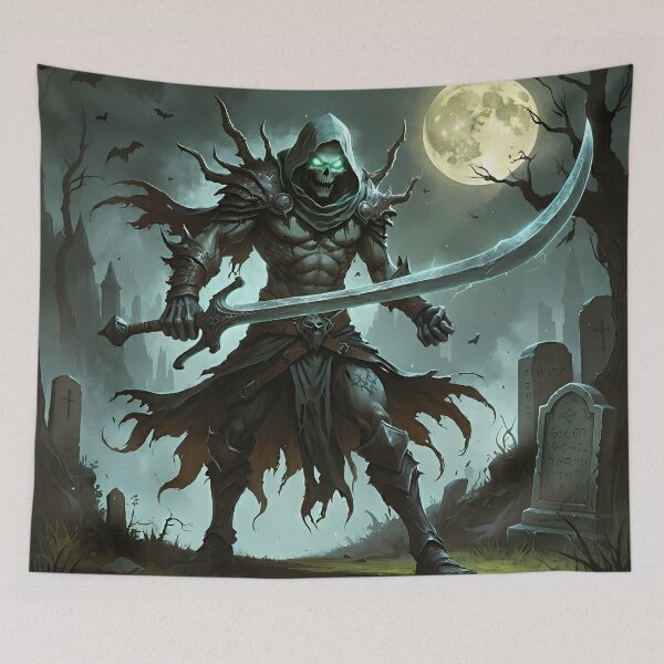 Item preview, Wraith Knight - Skeletal Graveyard Warrior Art designed and sold by Lucid Dream Pixel.