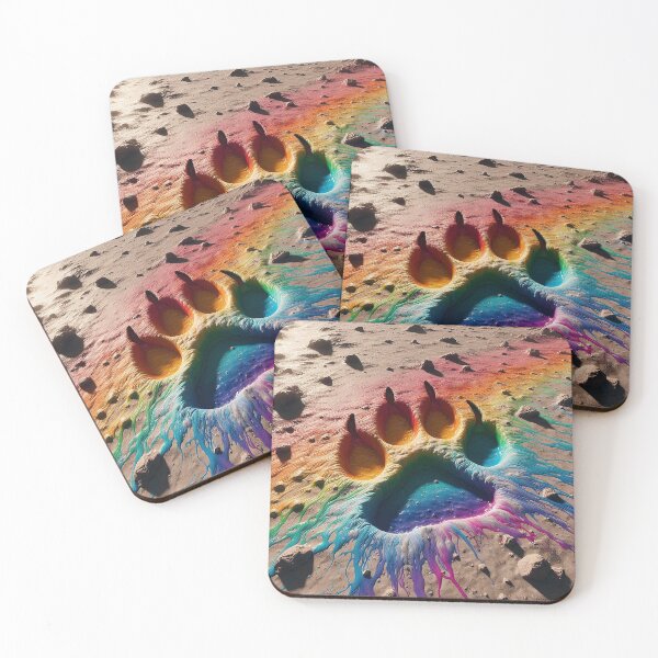 Item preview, Tiger Paw Print in Mud and Rainbow Paint designed and sold by nikkolaus.