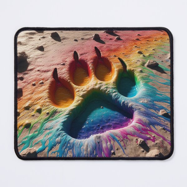 Item preview, Tiger Paw Print in Mud and Rainbow Paint designed and sold by nikkolaus.