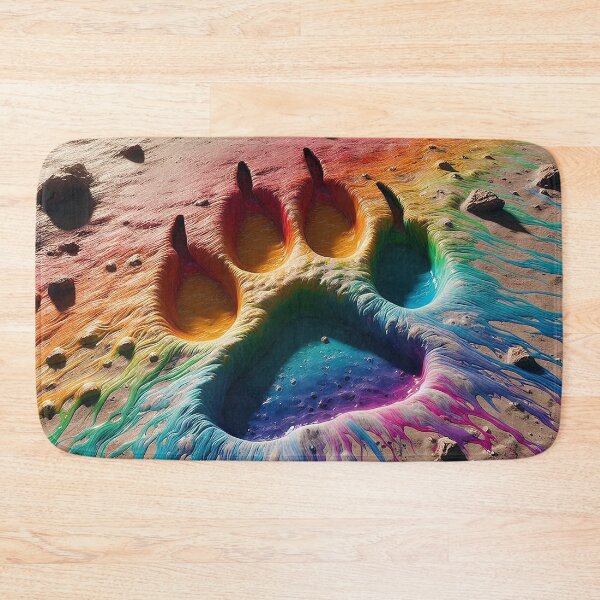 Item preview, Tiger Paw Print in Mud and Rainbow Paint designed and sold by nikkolaus.
