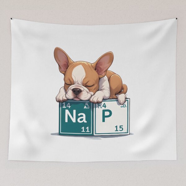Item preview, Nap Chemistry Pun Pug – Periodic Table Science Humor designed and sold by owi-art.