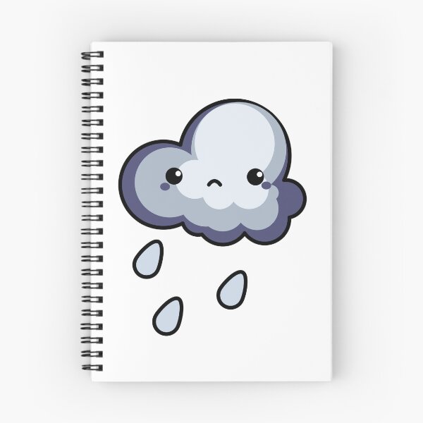 Item preview, Cute Rainy Cloud Sticker | Kawaii Storm Cloud with Raindrops designed and sold by randomblink.
