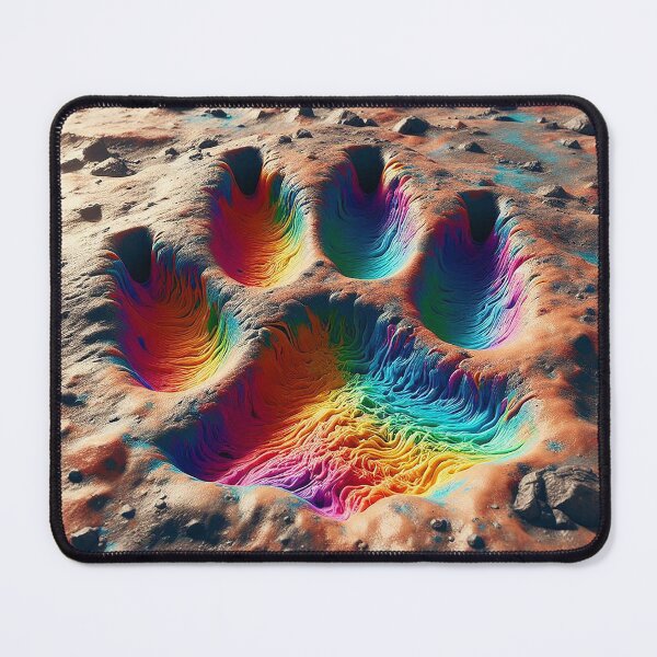 Item preview, Rainbow Tiger Paw Print in Alien Planet Mud designed and sold by nikkolaus.