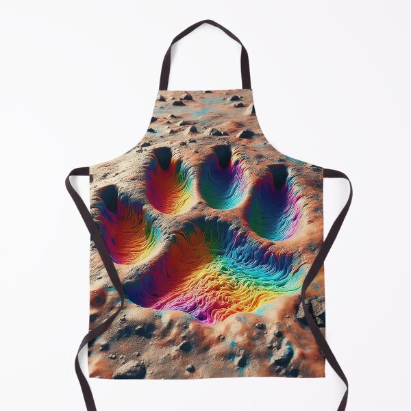 Item preview, Rainbow Tiger Paw Print in Alien Planet Mud designed and sold by nikkolaus.