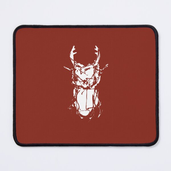 Item preview, Bicho III, Minimalist Beetle Abstract Drawing, Rusty Red designed and sold by SWSandraWechner.