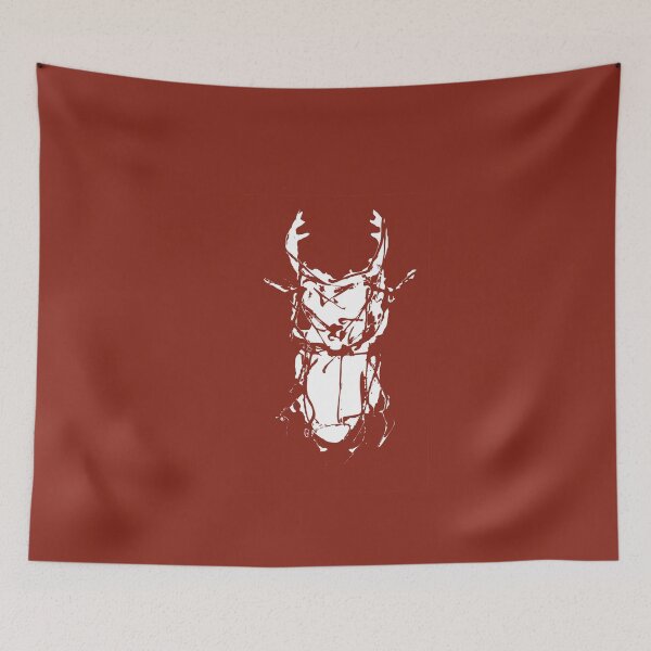 Item preview, Bicho III, Minimalist Beetle Abstract Drawing, Rusty Red  designed and sold by SWSandraWechner.
