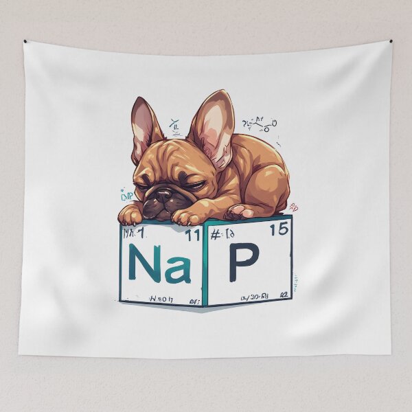 Item preview, Nap Chemistry Pun Pug – Periodic Table Science Humor designed and sold by owi-art.