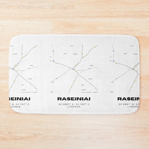 Item preview, Raseiniai Lithuania Minimalist Map Poster | Modern City Street Map Art designed and sold by RM-Journey.
