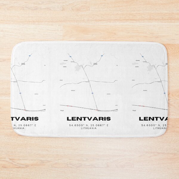 Item preview, Lentvaris Lithuania Minimalist Map Poster | Elegant City Layout Art designed and sold by RM-Journey.