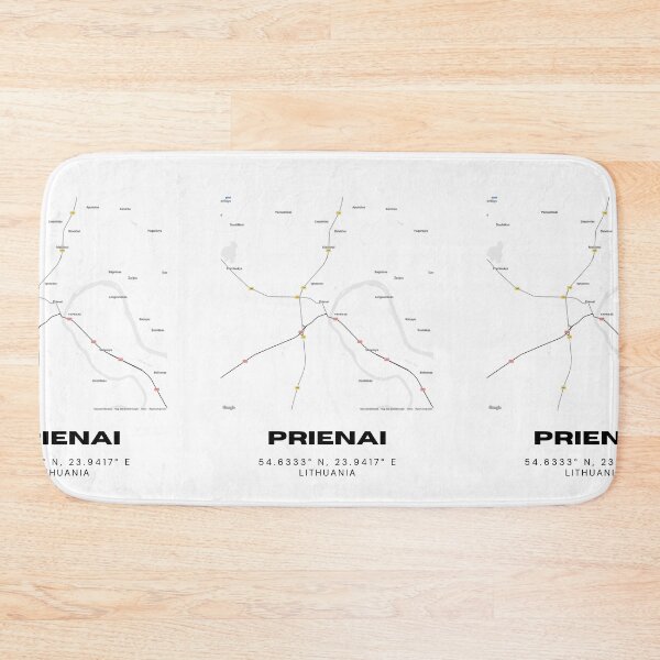 Item preview, Prienai Lithuania Minimalist Map Print | Contemporary City Map Poster designed and sold by RM-Journey.