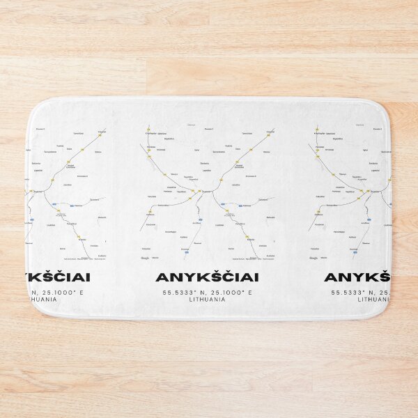 Item preview, Anykščiai Lithuania Minimalist Map Poster | Stylish City Map Art designed and sold by RM-Journey.