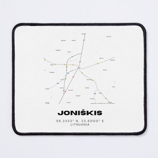 Item preview, Joniškis Lithuania Minimalist Map Art | Clean City Street Map Poster designed and sold by RM-Journey.