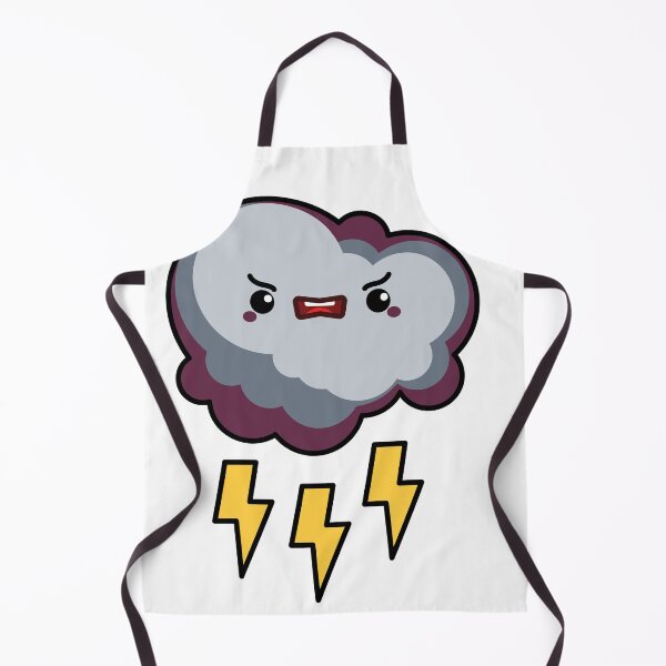Item preview, Angry Storm Cloud Sticker | Kawaii Lightning Cloud Cute Weather designed and sold by randomblink.