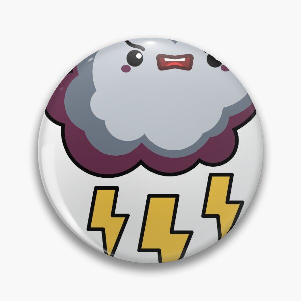 Item preview, Angry Lightning Cloud Sticker | Cute Kawaii Thunderstorm Cloud designed and sold by randomblink.