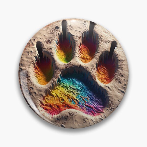 Item preview, Rainbow Tiger Paw Print in Mud designed and sold by nikkolaus.