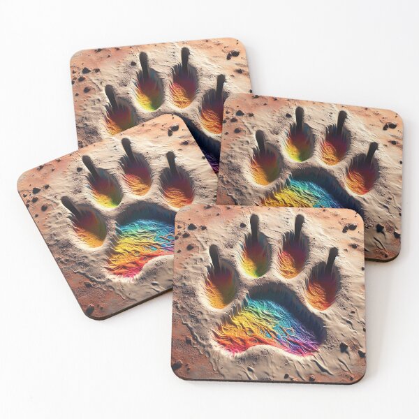 Item preview, Rainbow Tiger Paw Print in Mud designed and sold by nikkolaus.