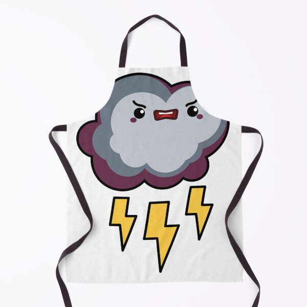 Item preview, Angry Lightning Cloud Sticker | Cute Kawaii Thunderstorm Cloud designed and sold by randomblink.
