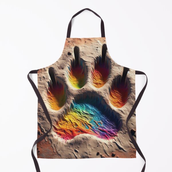 Item preview, Rainbow Tiger Paw Print in Mud designed and sold by nikkolaus.