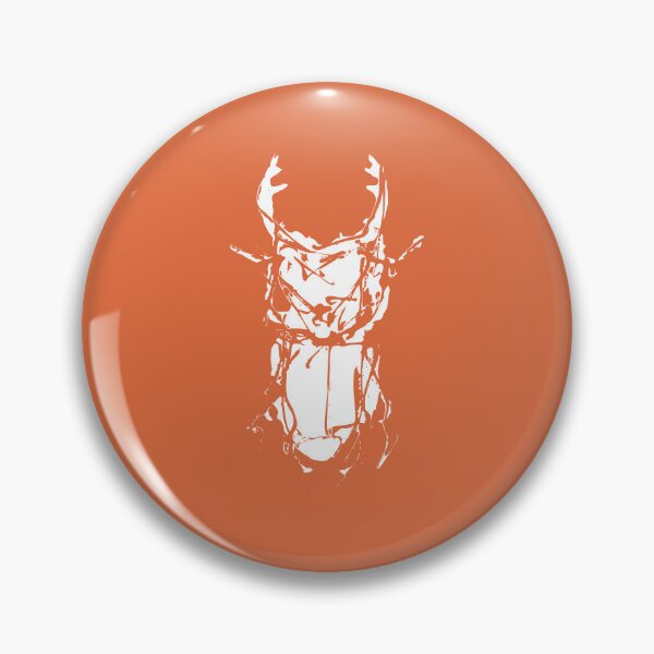 Item preview, Bicho III, Minimalist Beetle Abstract Drawing, Orange Coral designed and sold by SWSandraWechner.