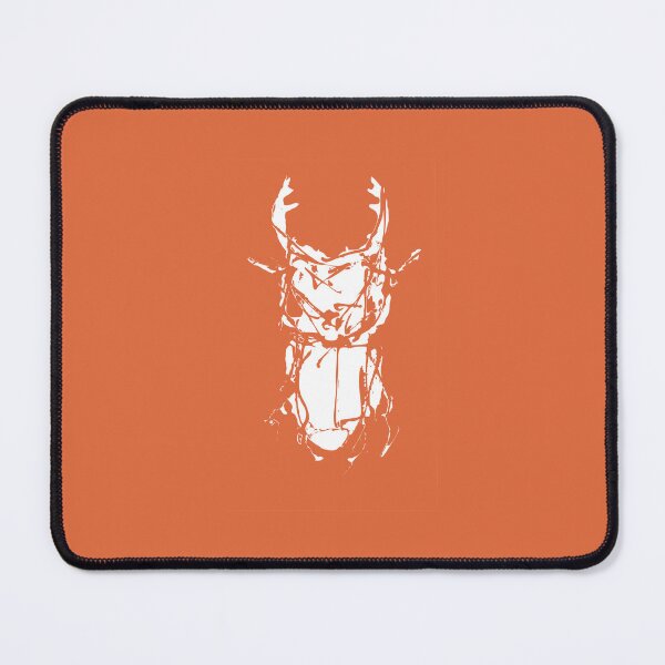 Item preview, Bicho III, Minimalist Beetle Abstract Drawing, Orange Coral designed and sold by SWSandraWechner.
