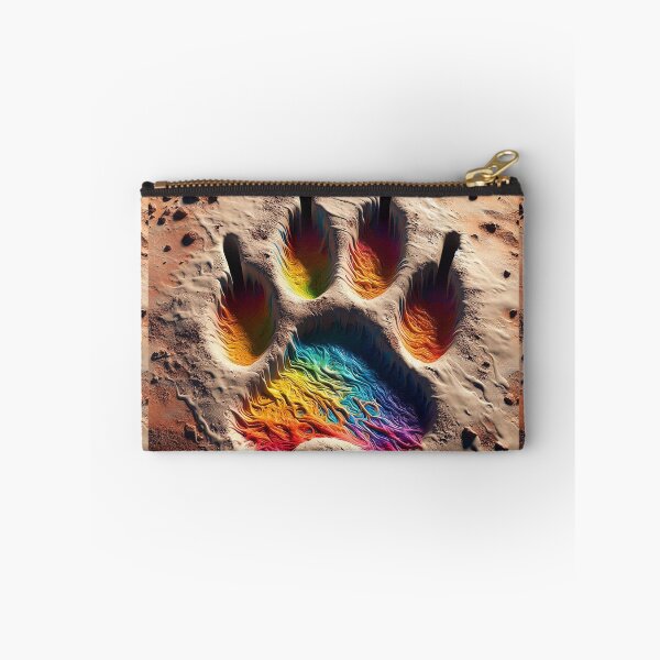 Item preview, Rainbow Tiger Paw Print in Mud designed and sold by nikkolaus.