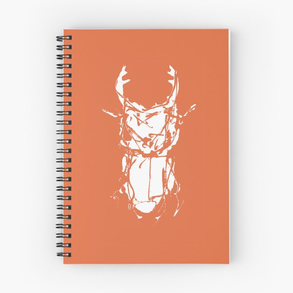 Item preview, Bicho III, Minimalist Beetle Abstract Drawing, Orange Coral designed and sold by SWSandraWechner.
