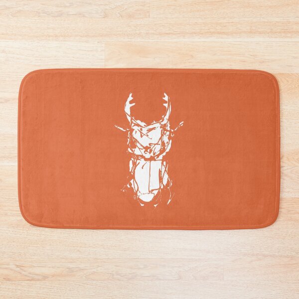 Item preview, Bicho III, Minimalist Beetle Abstract Drawing, Orange Coral designed and sold by SWSandraWechner.