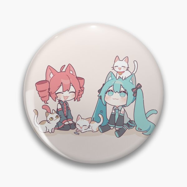 Item preview, Miku and Teto chibi Neko Kawaii  designed and sold by loveiscosmic.