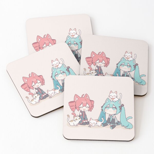 Item preview, Miku and Teto chibi Neko Kawaii  designed and sold by loveiscosmic.