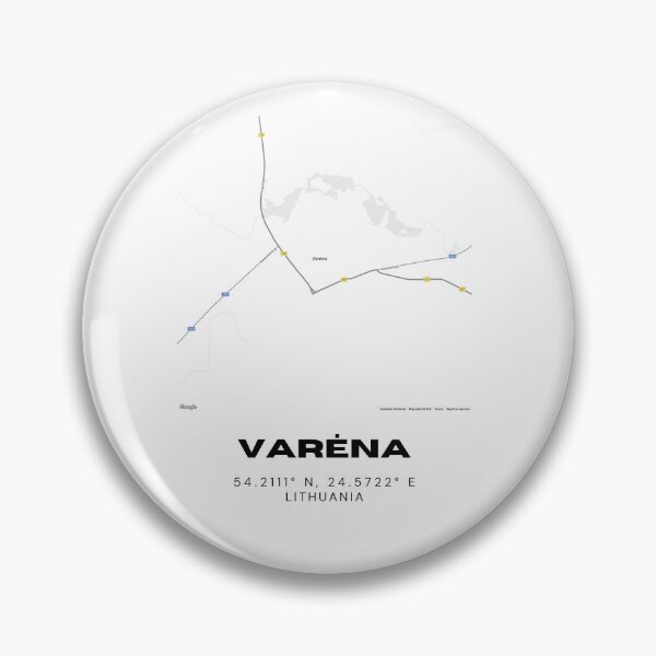 Item preview, Póster minimalista del mapa de Varėna, Lituania | Elegante mapa de la ciudad para decorar la pared designed and sold by RM-Journey.