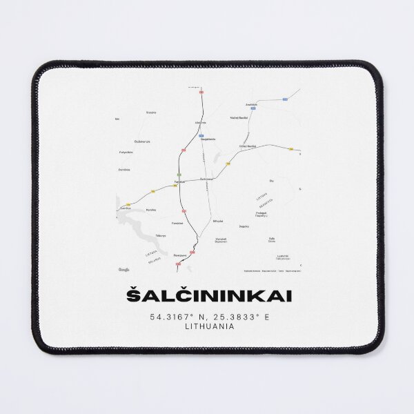 Item preview, Šalčininkai Lithuania Minimalist Map Poster | Clean City Map Design designed and sold by RM-Journey.