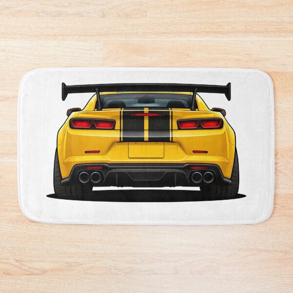 Item preview, Yellow Muscle Car Rear View – Racing Stripe Performance Design designed and sold by GT Garage.