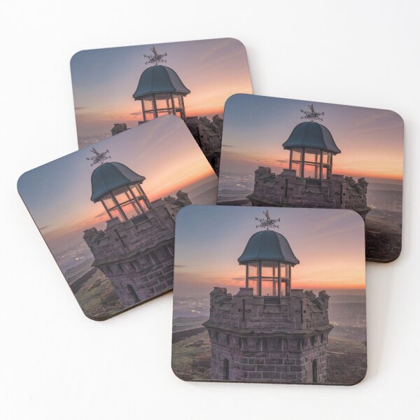 Item preview, Darwen Tower at Dawn — Aerial Drone Sunrise, Lancashire designed and sold by Shafiq Khan.