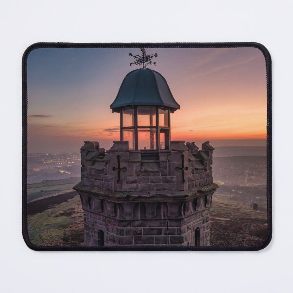 Item preview, Darwen Tower at Dawn — Aerial Drone Sunrise, Lancashire designed and sold by Shafiq Khan.