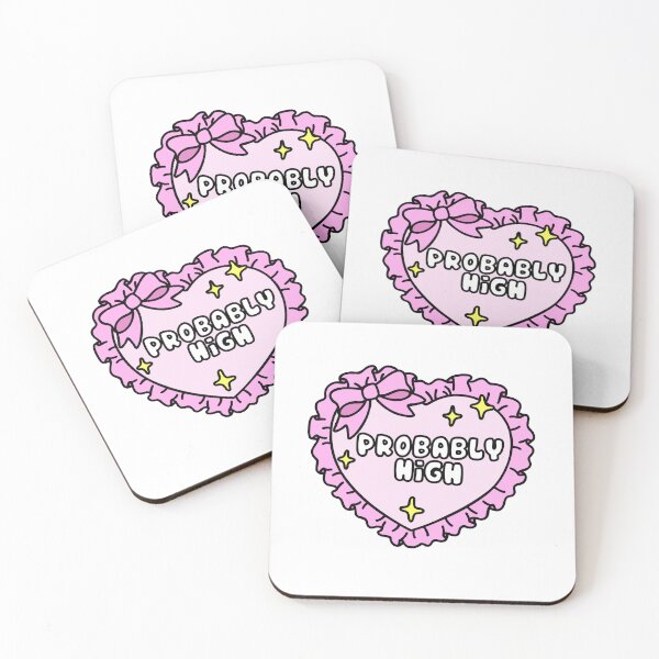 Artikelvorschau, Wahrscheinlich High Coquette Pink Heart Bow Stoner Art entworfen und verkauft von MycoMindsMedia.