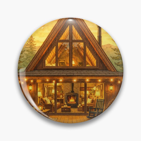 Item preview, Vintage Summer A-Frame Cabin designed and sold by Hues of Bliss.