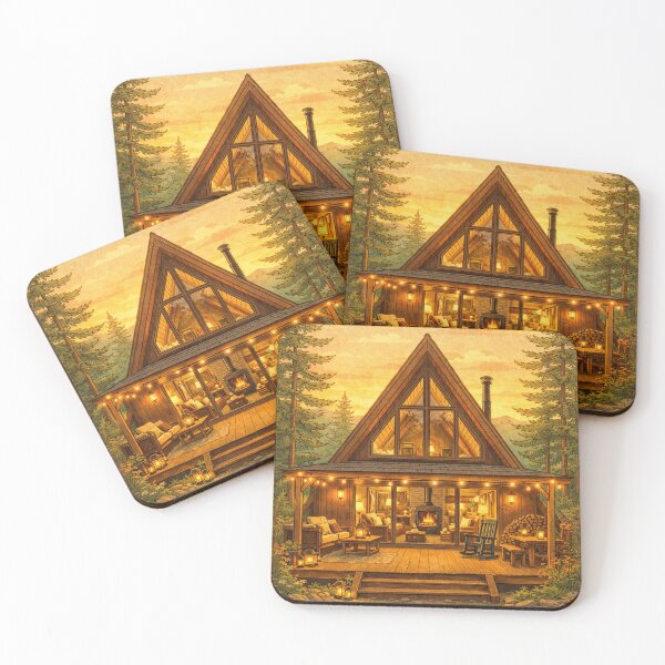 Item preview, Vintage Summer A-Frame Cabin designed and sold by Hues of Bliss.