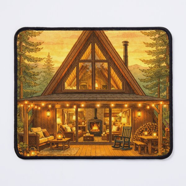 Item preview, Vintage Summer A-Frame Cabin designed and sold by Hues of Bliss.